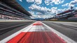 © MaxStock - Empty race track under a blue sky with clouds