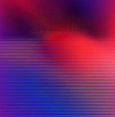 fond abstrait dégradé de lignes colorées horizontales en nuances de rouge, violet et bleu avec rayon oblique, espace négatif copyspace