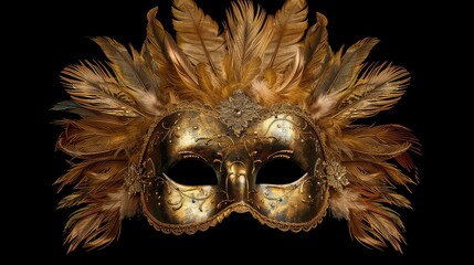 Mask carnival venice masquerade venetian party background theater purim costume italy. Venice carneval mask golden mardi carnival gras feather ball gold venezia design holiday celebration face dark.