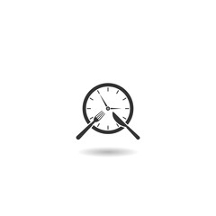 Sticker - Lunch time logo icon with shadow