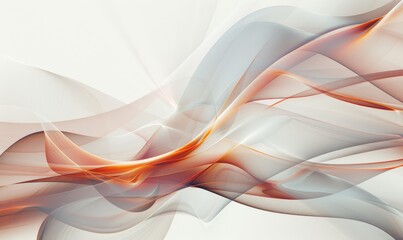 Wall Mural - Flowing, intertwining lines on a white canvas