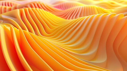 Wall Mural - Orange and Lemon yellow Abstract 3D Background 