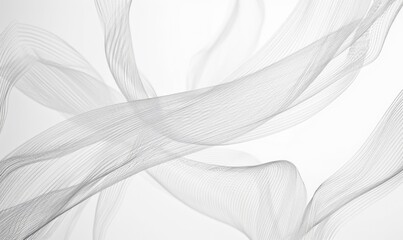 Wall Mural - Crisscrossing lines forming a delicate web on a white backdrop, abstract background