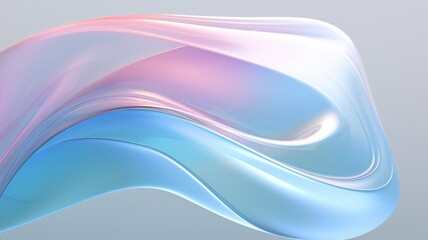 Wall Mural - The abstract picture of the silky flexible wavy colourful and crystal clear water blue satin or fabric that waving around without breaking because of flexibility on the blank white background. AIGX01.