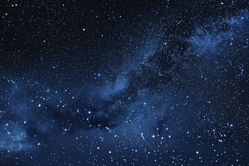 Wall Mural - starry night sky with dense clusters of stars and the milky way galaxy