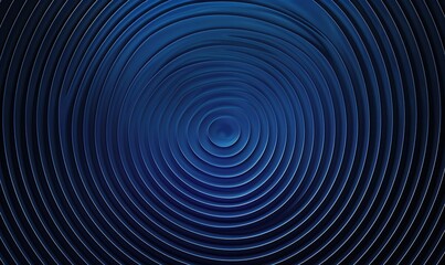 Wall Mural - Radiant Circular Lines Abstract Geometric Stripe Art on Dark Blue Background for Covers