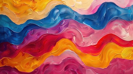 Wall Mural - Abstract colorful brush painting