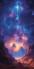 Wall Mural - Surreal starry digital artwork