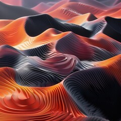 Wall Mural - A Mesmerizing 3D Abstract Multicolor Visualization. Generative AI