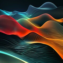 Wall Mural - A Mesmerizing 3D Abstract Multicolor Visualization. Generative AI