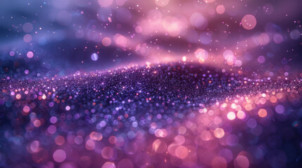 Wall Mural - purple glitter lights background. defocused