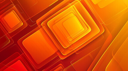 Wall Mural - Orange and Amber square shape background presentation design