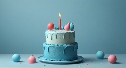 Poster - birthday cake candles