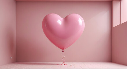 Wall Mural - pink balloon in the room