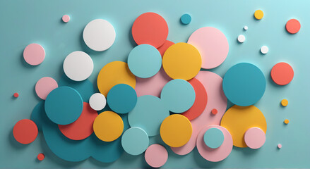 Wall Mural - colorful balloons on the table