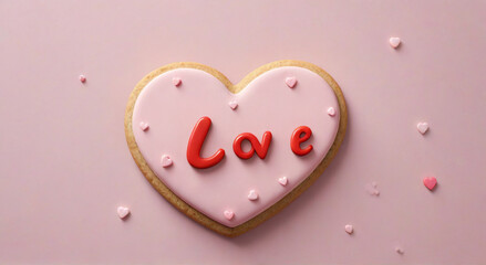 Poster - pink heart shaped candy