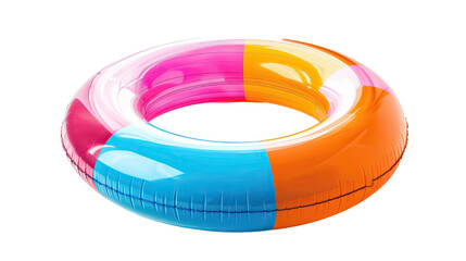 Swim inflatable ring on a transparent background