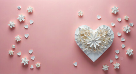 Poster - pink and white hearts