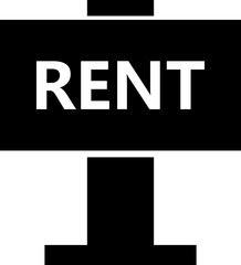 Wall Mural - Rent sign