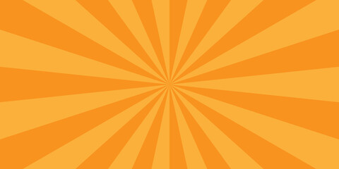 Wall Mural - 	
Vector Abstract orange sun rays and sunburst backdrop background. seamless retro vintage burst sunrise sunbeam element spiral striped illustration sunray template wallpaper design.