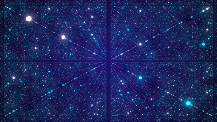 Fototapete - Universe abstract color infinite space illustration. Futuristic stardust. 3D rendering.