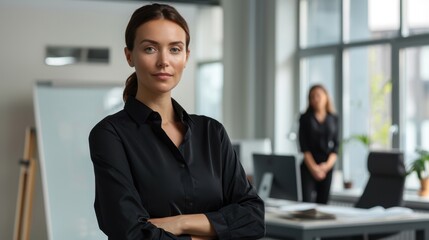 Wall Mural - The confident businesswoman in office