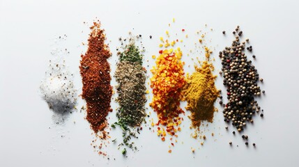 Sticker - Flavorful and zesty seasonings against a plain white backdrop