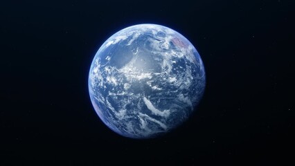 Wall Mural - rotating planet earth from space. textures from the nasa website