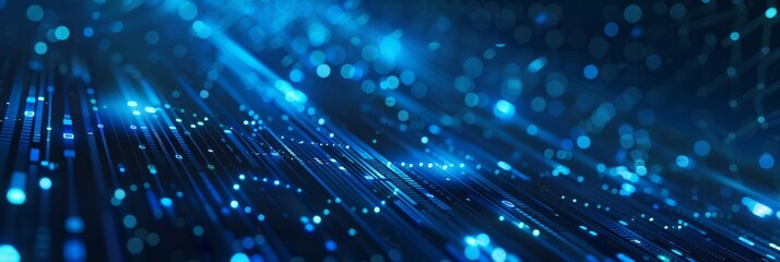 Modern tech web background with neon blue lines and abstract grid elements, creating a sleek and futuristic look