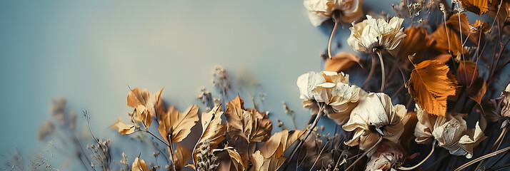 The dried flower flowers texture. Creative banner. Copyspace image