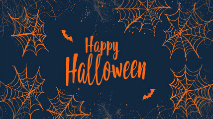 Happy halloween banner or party invitation illustration

