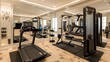 © Salman - luxurious home gym with state-of-the-art equipment, mirrored walls, and a sleek design that encourages fitness and wellness