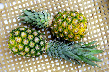 Fresh ripe pineapple, juicy tropical fruit