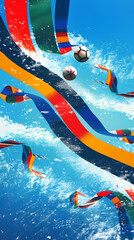 Poster - Colorful european soccer competition 2024. Vector banner design