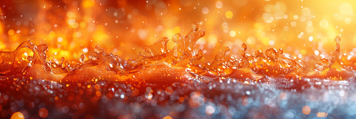 Aufkleber - A splash of water with a splash of orange