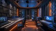 © Salman - state-of-the-art recording studio with the latest technology, soundproof walls, and a comfortable control room featuring ergonomic seating and mood lighting