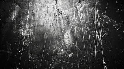 Wall Mural - Grunge background with scratched black texture vintage film style blank space for adding text