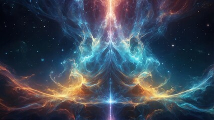 Wall Mural - beautiful wallpaper waves of light turquoise and gold
