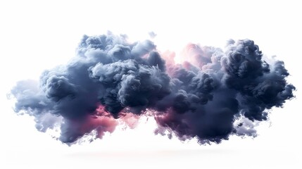 Wall Mural - Fantasy colorful cloud isolated on white wallpaper background