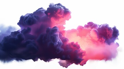 Wall Mural - Fantasy colorful cloud isolated on white wallpaper background