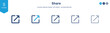 © icons gate - share icon set. Share arrow vector icon ; external link icon export symbol