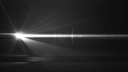 straight light magic beam in black background