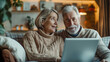 © Nutt - Virtual Financial Guidance: Mature Couple Consulting from Cozy Living Room