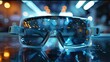 © Gefo - Futuristic smart glasses with AR capabilities.  Hyperdetailed. UHD. super detailed