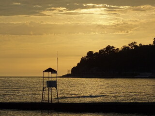 Wall Mural - sunset on the sea