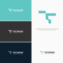 Abstract Initial Letter I and T Logo. Geometric Shape Linked Letter Origami Style isolated on Dark Background. Usable for Business, Technology and Branding Logos. Flat Vector Logo Design Template