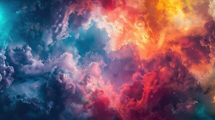 Abstract Background - Colorful Clouds in Space