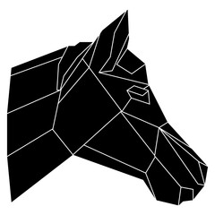 Sticker - Geometric Animals  Horse Head