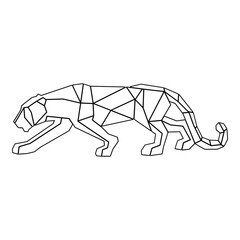 Sticker - Geometric Animals  Puma Outline