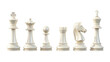 © Exsinghas - set of Chess figure piece for strategy board game isolated on transparent background, business Intellectual game concept